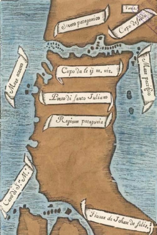 Mapa d'Antonio Pigafetta, expedició de Magallanes (1520)